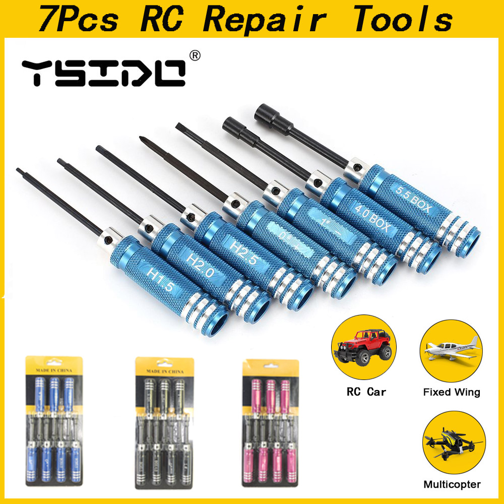 YSIDO 7 قطعة 1.5 2.0 2.5 مللي  - مراجعة Rc Helicopter Tool Kit وسعره
